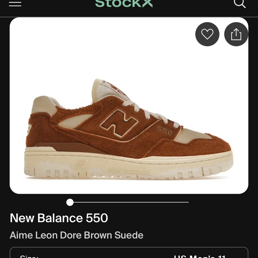 New Balance 550 Aime Leon Dore Brown Suede Men's Shoes